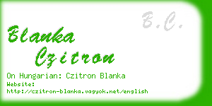 blanka czitron business card